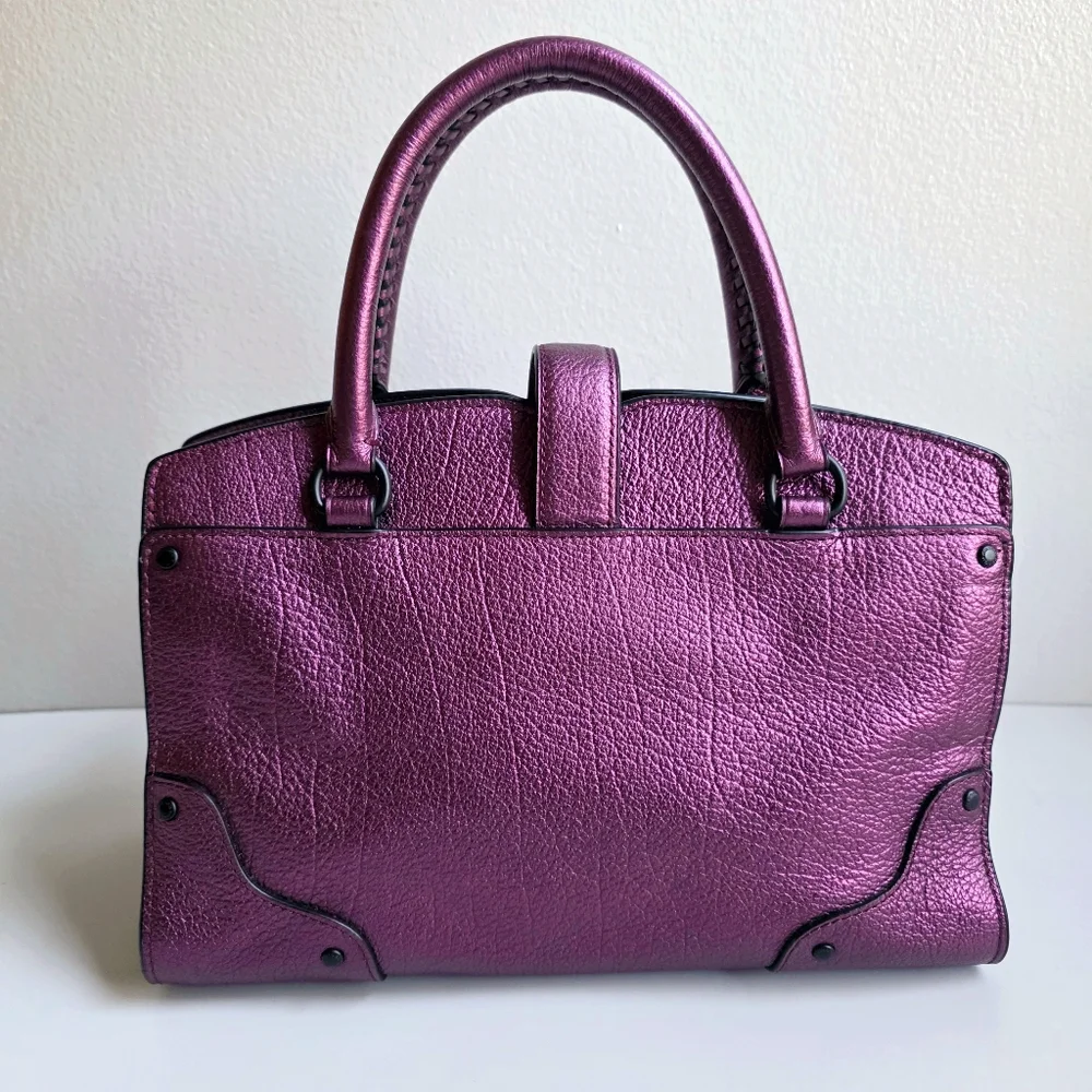 Coach Mercer 24 Star Rivets Metallic Purple